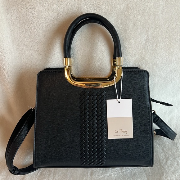 NWT, Le Bag Los Angeles Shoulder purse, Black - Picture 13 of 13